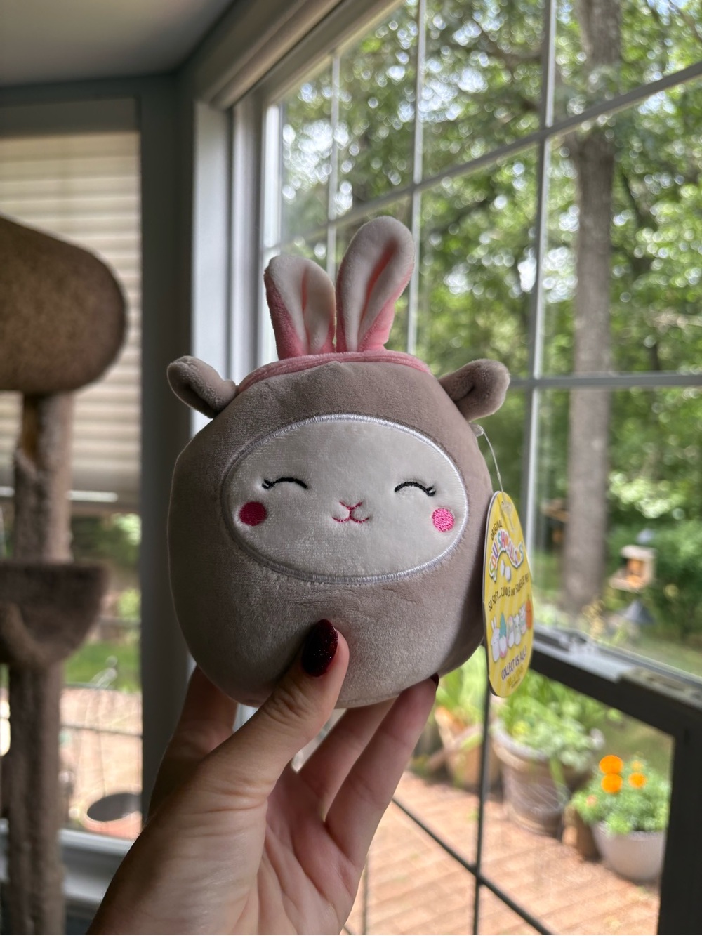Sophie the gray sheep with pink bunny ears squishmallow NWT OG TAGS 5in easter